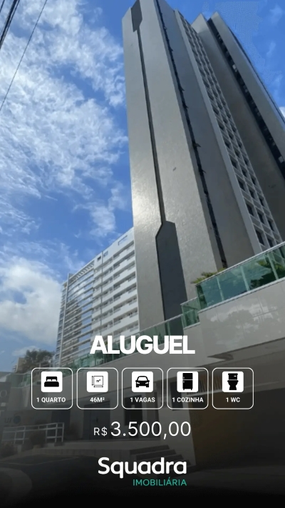 Flat studio no Meireles para locação